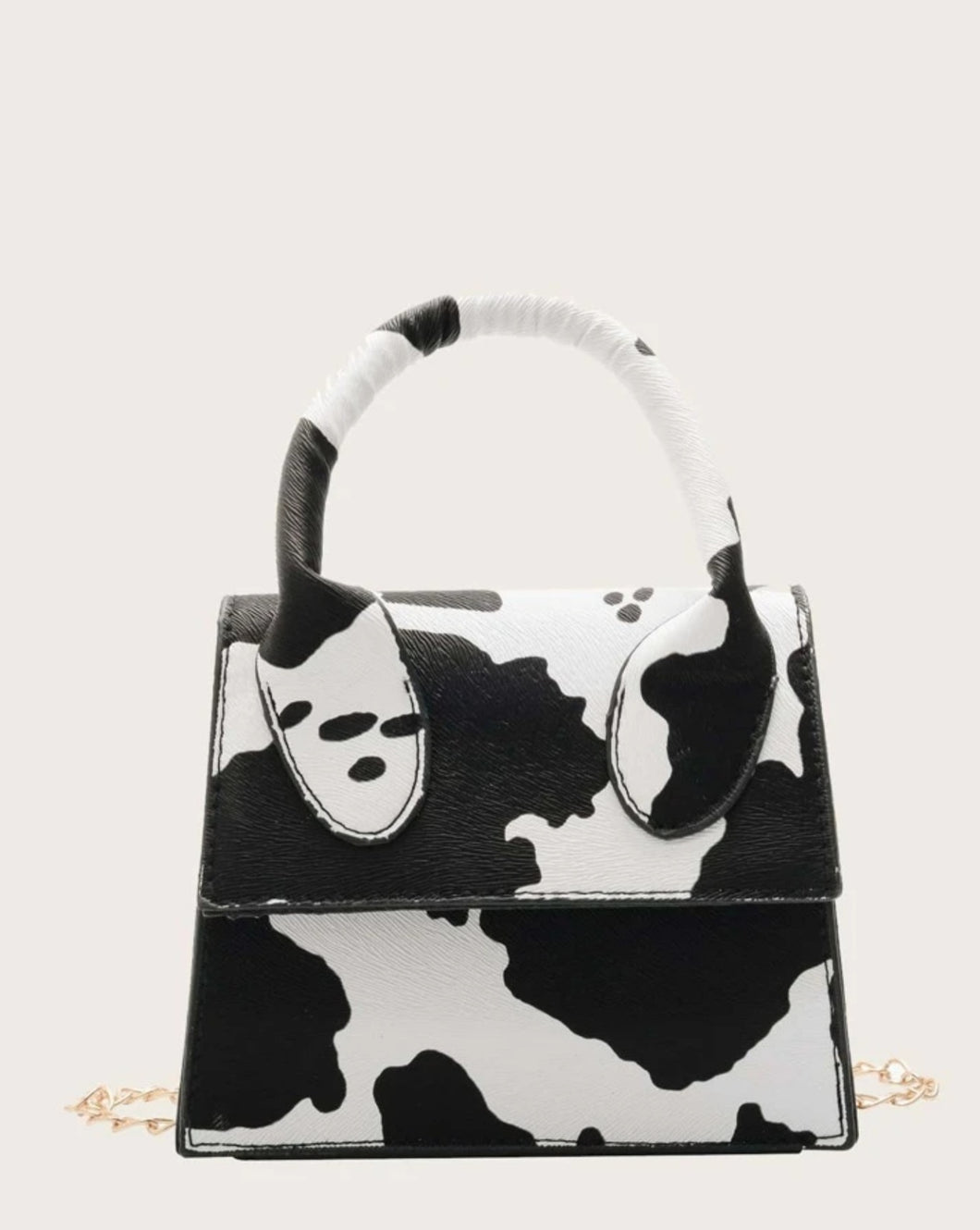 GO WILD SATCHEL BAG (WHITE & BLACK)