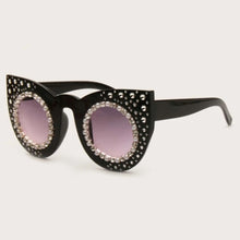 Load image into Gallery viewer, MEOW RHINESTONE SUNGLASSES

